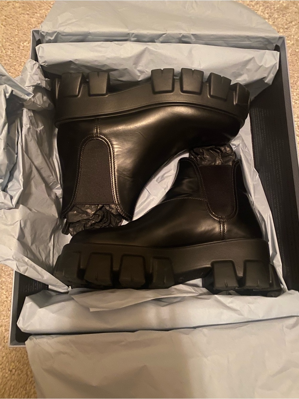 Prada Monolith Chelsea Boots